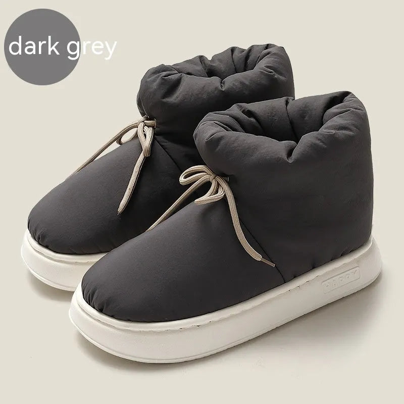 High Top Down Cotton Slippers For Women In Winter - Bellarte Enchanté High Top Down Cotton Slippers For Women In Winter